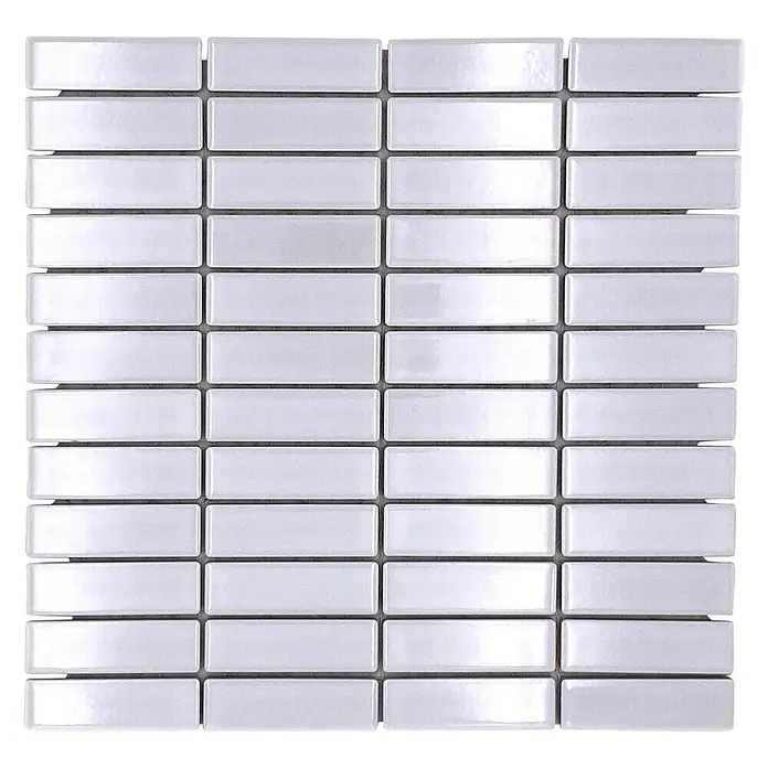 Mozaïektegel rechthoek Architecture ST 310 - 29,7 x 29 cm, Wit, Glanzend - Top-down weergave