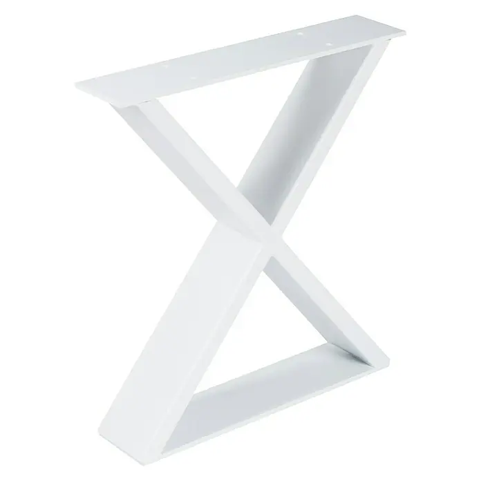 Tischbein Strong - L x B x H: 200 x 380 x 400 mm, Weiß, 1 Stk. - Diagonale Ansicht
