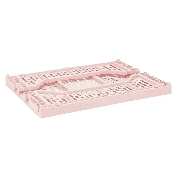 Sunware Klappbox Basic - L x B x H: 400 x 300 x 145 mm, Rosa, Fassungsvermögen: 15 l - Diagonale Ansicht