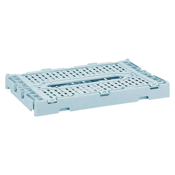 Sunware Klappbox Basic - L x B x H: 270 x 170 x 105 mm, Blaugrau, Fassungsvermögen: 4 l - Diagonale Ansicht