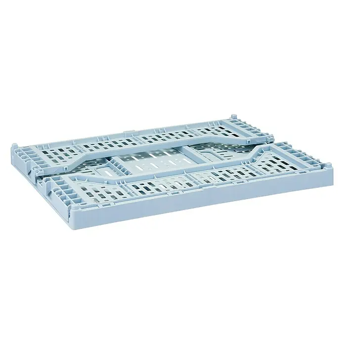 Sunware Klappbox Basic - L x B x H: 400 x 300 x 145 mm, Blaugrau, Fassungsvermögen: 15 l - Diagonale Ansicht