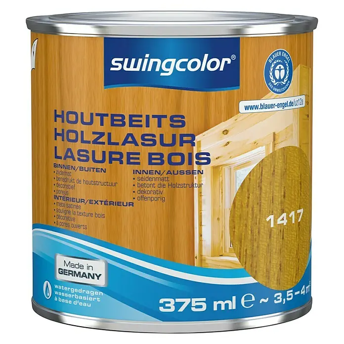 swingcolor Houtbeits Kers - Kers, 375 ml, Zijdemat - Vooraanzicht