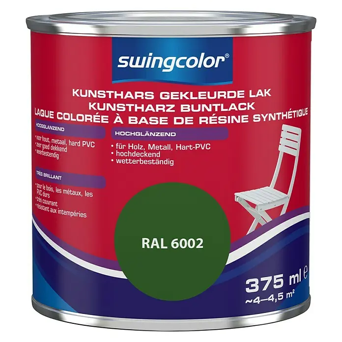 swingcolor Gekleurde kunstharslak - Bladgroen, 375 ml, Hoogglans - Vooraanzicht