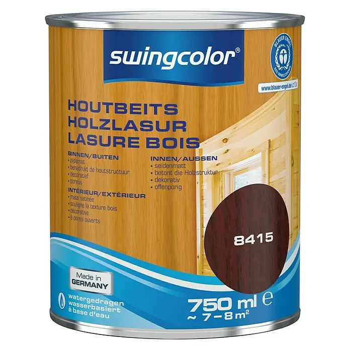 swingcolor Houtbeits Palissander - Palissander, 750 ml, Zijdemat - Vooraanzicht