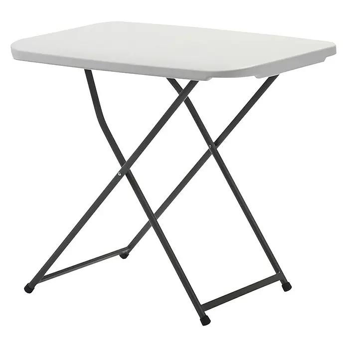 Mesa plegable Alan - L x An: 75 x 50 cm, Blanco roto - Vista angular