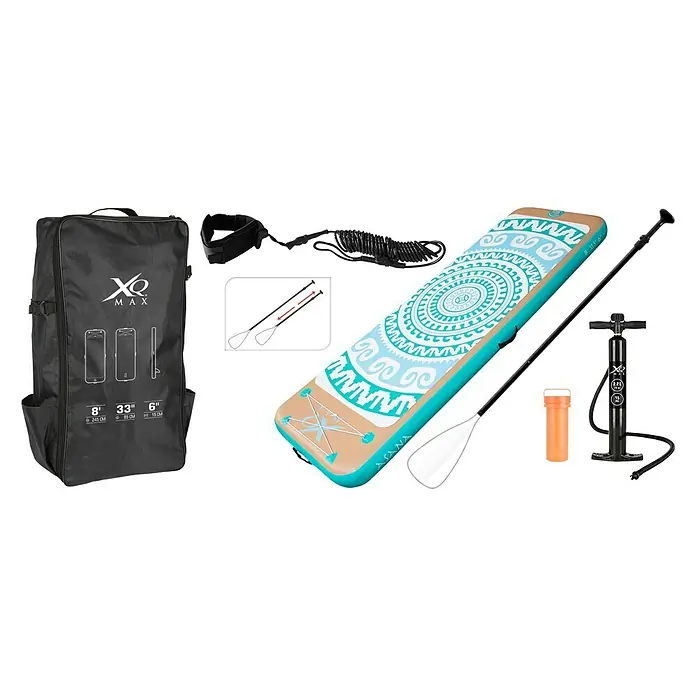 Paddle surf Yoga XQmax - L x An x Al: 245 x 85 x 15 cm, Carga útil: 150 kg, Hinchable - Vista angular