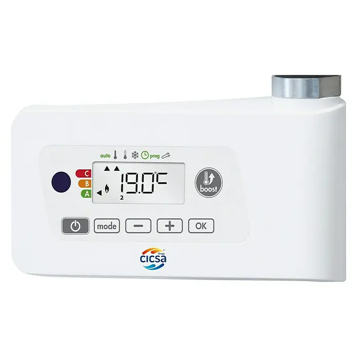 Cicsa Cronotermostato EHD Tec+ - Radiador toallero, Blanco - Vista frontal
