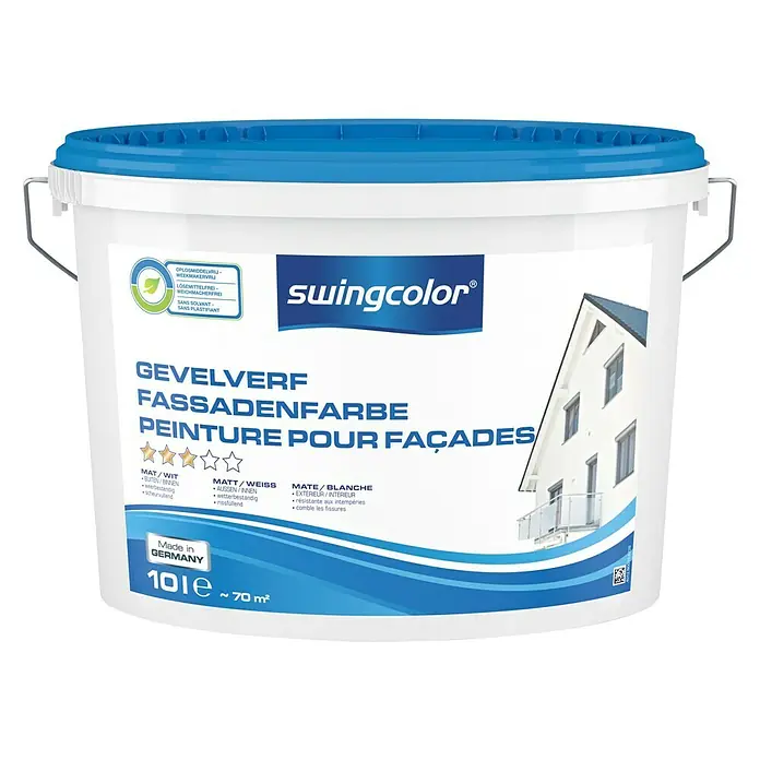 swingcolor Gevelverf - Wit, 10 l, Mat - Vooraanzicht