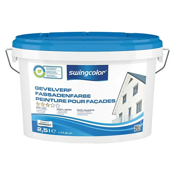 swingcolor Gevelverf - Wit, 2,5 l, Mat - Vooraanzicht