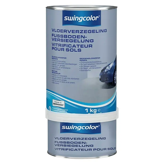 swingcolor Vloerverzegeling - Steengrijs, 1 kg, Zijdeglans - Vooraanzicht