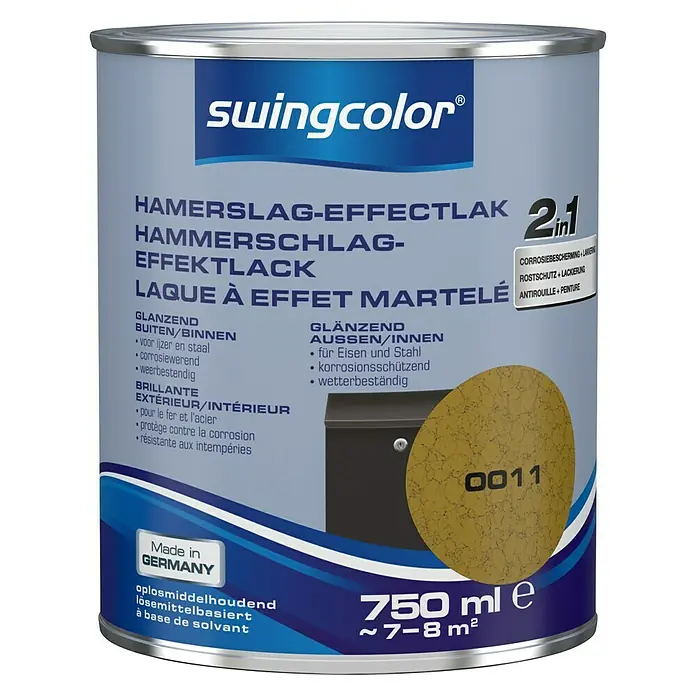 swingcolor Verf met hamerslageffect Koper - Koper, 750 ml, Glanzend - Vooraanzicht