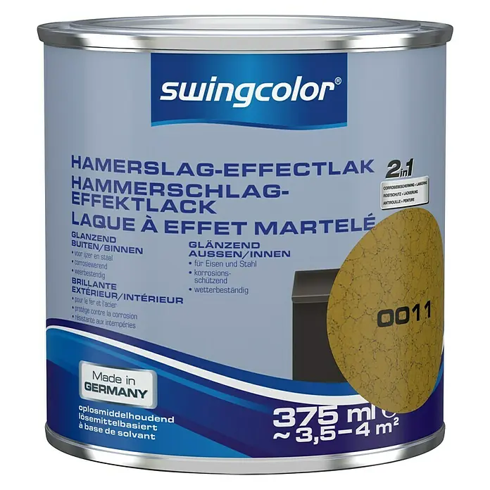 swingcolor Verf met hamerslageffect Koper - Koper, 375 ml, Glanzend - Vooraanzicht