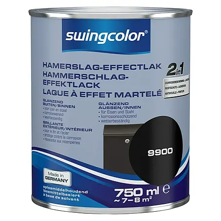 swingcolor  Verf met hamerslageffect Zwart