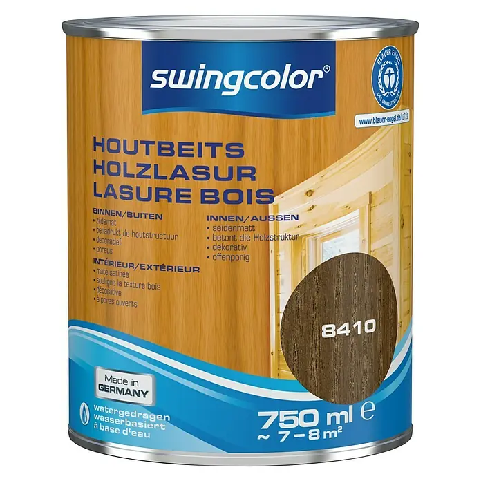 swingcolor Houtbeits Noten - Noten, 750 ml, Zijdemat - Vooraanzicht