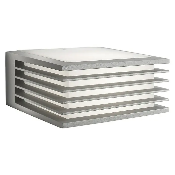 Philips Aplique exterior Dubai - 15 W, 17,1 x 17 x 8,2 cm, Gris, IP44 - Vista angular