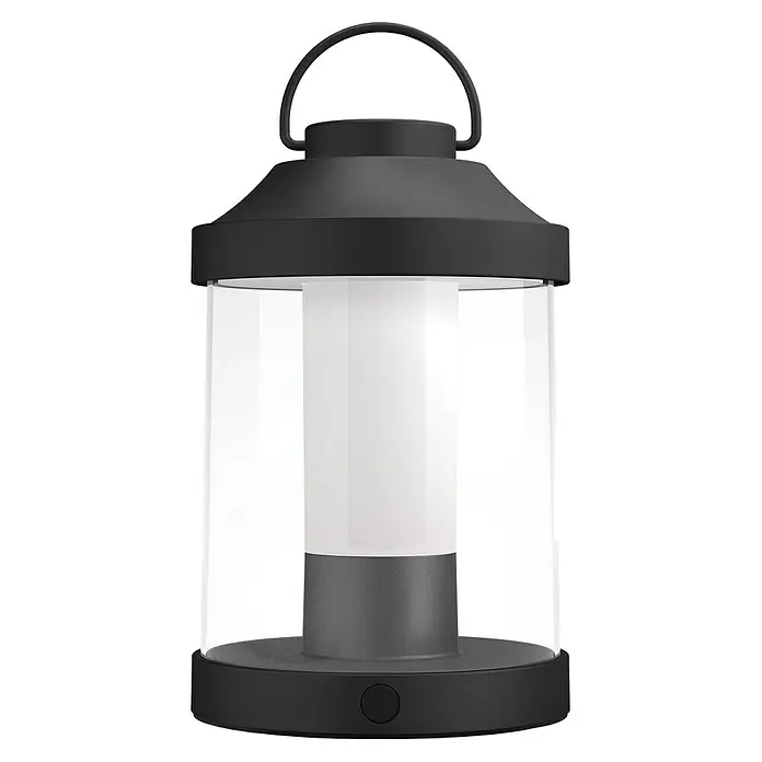 Philips Farolillo LED Abelia - 15 x 15 x 23,3 cm, Interruptor de Encendido / Apagado, Negro - Vista frontal