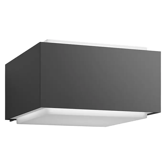 Philips Aplique exterior LED Hegdehog - 9,5 W, 9,1 x 16 x 18,2 cm, Antracita, IP44 - Vista angular