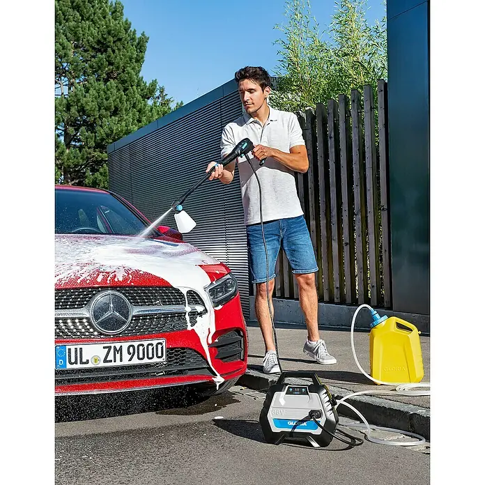 Gloria Akku-Hochdruckreiniger MultiJet - 36 V, 4 Ah, Li-Ionen, 1 Akku, Max. Druck: 70 bar - Anwendungsbeispiel