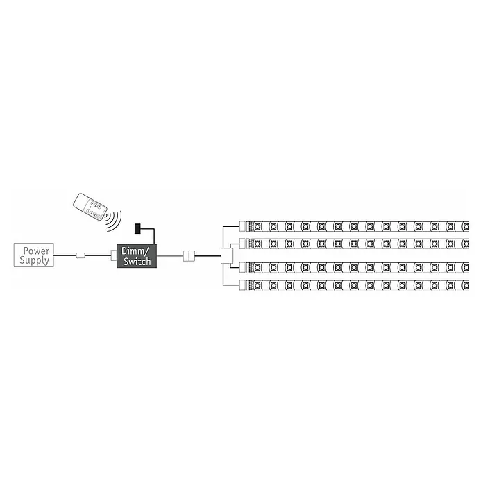 Paulmann Controlador de intensidad y conmutación YourLED - Potencia máx.: 60 W, Plástico, Blanco