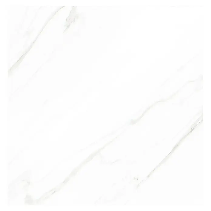Feinsteinzeugfliese Marmi Statuario - 60 x 60 cm, Weiß, Glänzend - Draufsicht