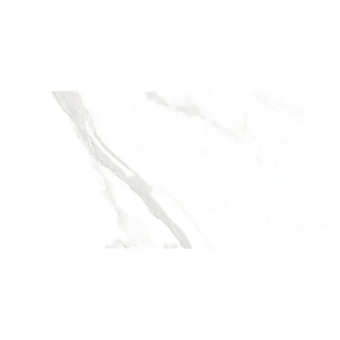 Feinsteinzeugfliese Marmi Statuario - 30 x 60 cm, Weiß, Glänzend - Draufsicht