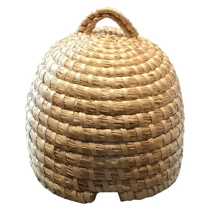 Bienenkorb - Dekoration, Ø x H: 27 x 30 cm, Stroh - Vorderansicht