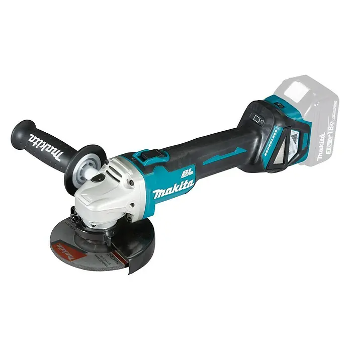 Makita Akku-Winkelschleifer DGA511Z - 18 V, Ohne Akku, Durchmesser Scheibe: 125 mm - Diagonale Ansicht
