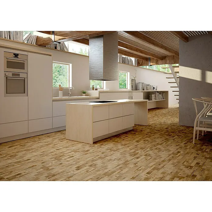 Pavimento cerámico Acapulco - 45 x 45 cm, Caoba, Estilo madera - Foto ambiente
