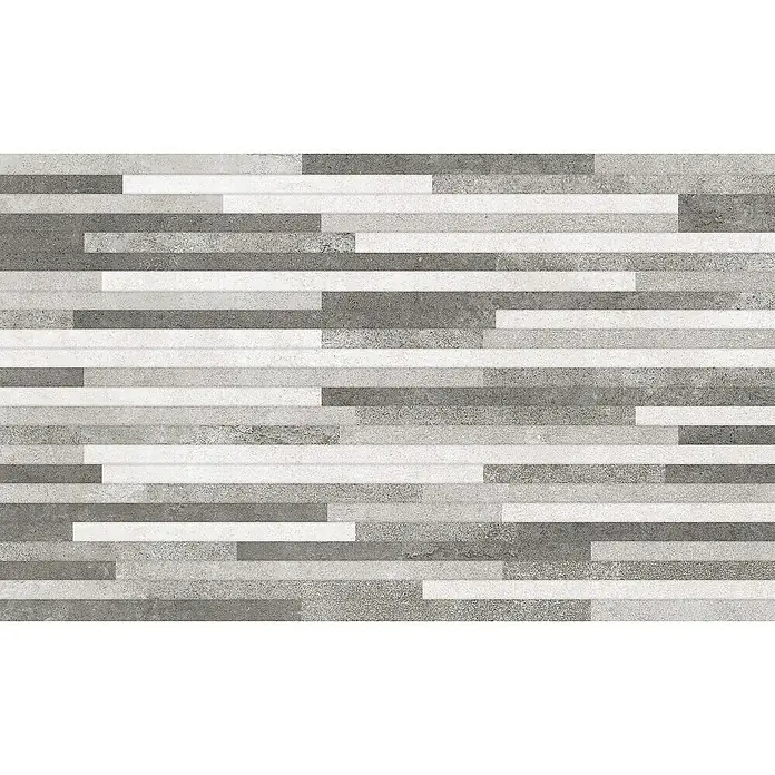 Revestimiento cerámico Lyric Relieve - 33 x 55 cm, Gris, Efecto cemento - Primer plano
