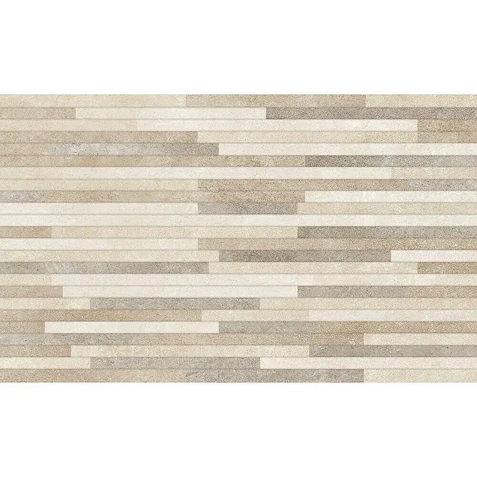 Revestimiento cerámico Lyric Relieve - 33 x 55 cm, Arena, Efecto cemento - Primer plano