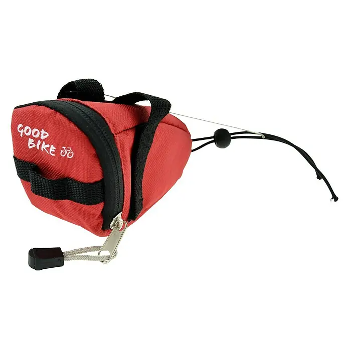Bolsa para bicicletas Good Bike - L x An x Al: 15 x 8 x 6 cm, Rojo - Vista angular