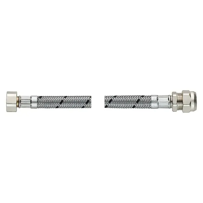 Flexo Verlängerungsschlauch - ⅜″, Länge: 100 cm, Quetschverschraubung 10 mm - Vorderansicht