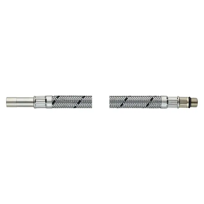 Flexo Anschlussschlauch - Rohrstutzen 10 mm, M10, Länge: 35 cm - Vorderansicht