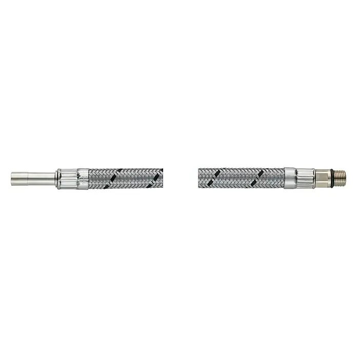 Flexo Anschlussschlauch - Rohrstutzen 8 mm, M10, Länge: 50 cm - Vorderansicht