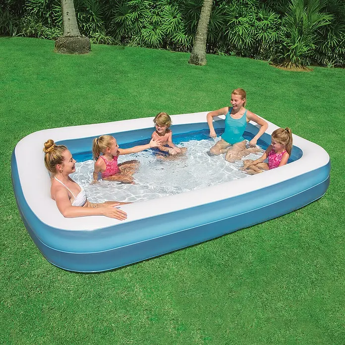 Piscina hinchable Fast - L x An x Al: 305 x 183 x 43 cm, Capacidad: 850 l, Azul - Producto en uso