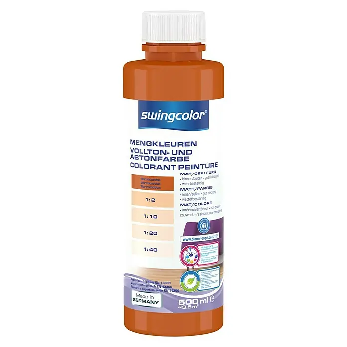 swingcolor Mengkleur - Terracotta, 500 ml, Mat - Vooraanzicht