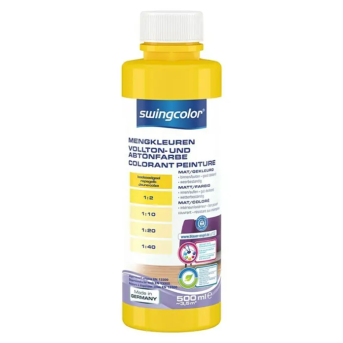 swingcolor Mengkleur - Koolzaadgeel, 500 ml, Mat - Vooraanzicht