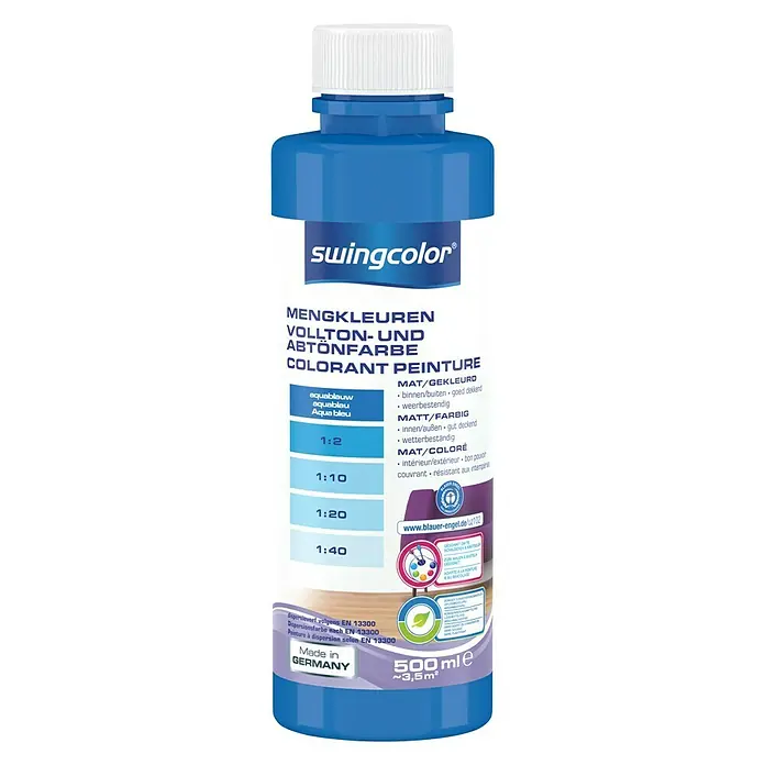 swingcolor Mengkleur - Aquablauw, 500 ml, Mat - Vooraanzicht