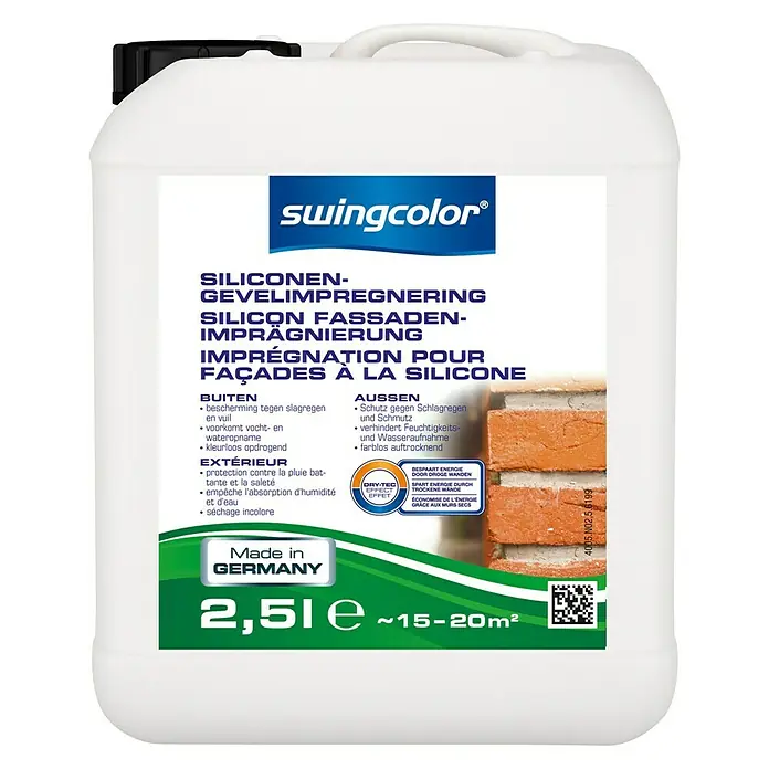 swingcolor Siliconen gevelimpregneer Kleurloos - Kleurloos, 2,5 l - Vooraanzicht