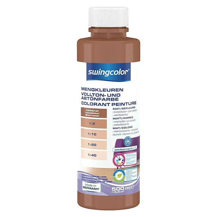 swingcolor Mengkleur - Mokkabruin, 500 ml, Mat - Vooraanzicht