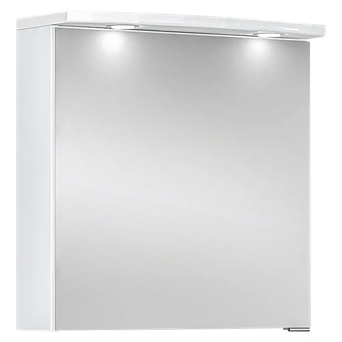 Camargue Orion LED-Spiegelschrank - B x H: 60 x 67,2 cm, Mit Beleuchtung, Spanplatte, Weiß - Vorderansicht
