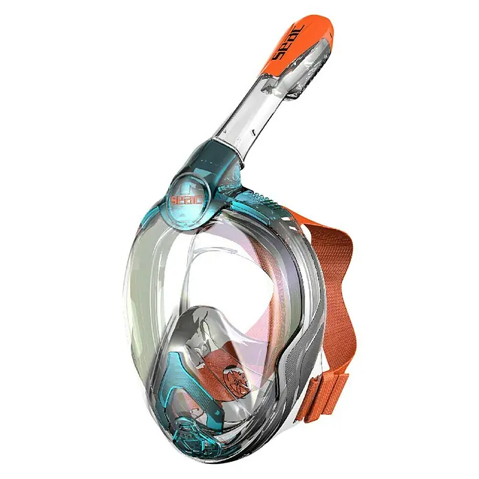 Seac Sub Máscara de Snorkel Magica - Apto para: Niños, Silicona, Azul/Naranja - Vista angular