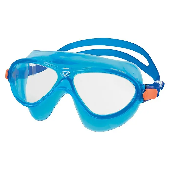 Seac Sub Gafas de natación Riky - Azul, Apto para: Niños, Lentes transparentes - Vista angular