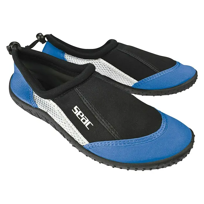 Seac Sub Calzado de neopreno Reef - Talla de pie: 45, Neopreno, Negro/Azul - Vista angular