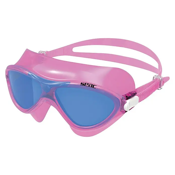 Seac Sub Gafas de natación Riky - Rosa, Apto para: Niños, Lentes transparentes - Vista angular