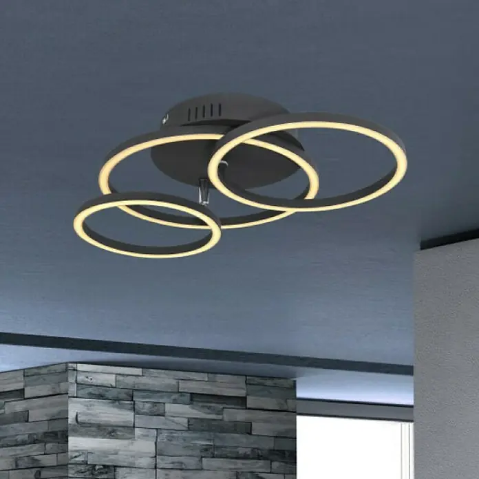 Globo LED stropna svjetiljka Kendy - 30 W, D x Š x V: 50 x 30 x 9,5 mm, Topla bijela - Živopisni prikaz