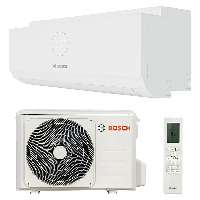 Bosch Aire acondicionado Inverter 2X1 CLIMATE 3000I - 17.962 BTU/h, 18.960 BTU/h, Espacios hasta 18 m² y 23 m² - Vista frontal