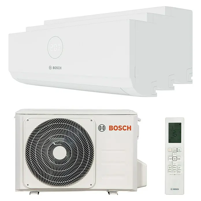 Bosch Aire acondicionado Inverter 3X1 CLIMATE 3000I - 26.943 BTU/h, 27.941 BTU/h, Espacios hasta 18 m² y 23 m² - Vista frontal