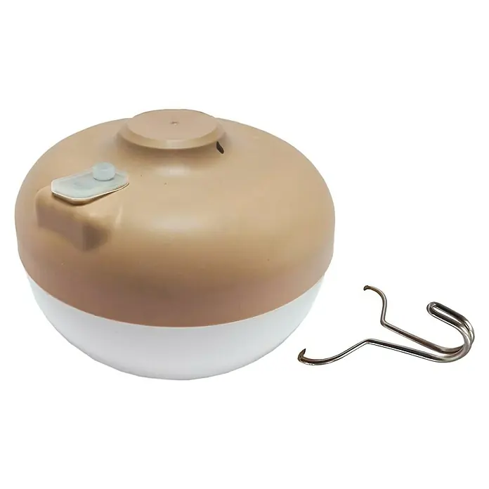New Garden Bombilla LED con batería Cherry - 9 W, Blanco cálido, Redonda, Beige - Vista angular