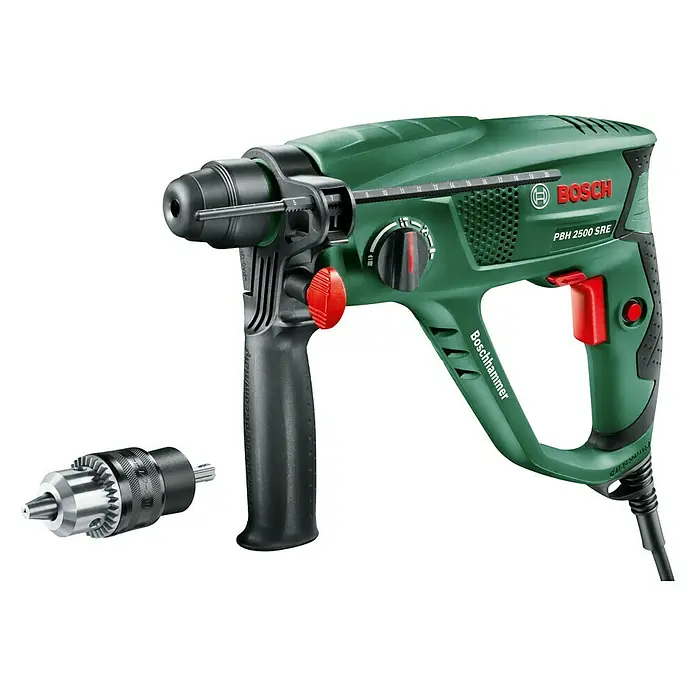 Bosch Bohrhammer PBH 2500 SRE - 600 W, Max. Schlagzahl: 5.000/min - Diagonale Ansicht